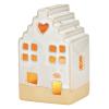 ROOST Windlicht Haus 8x14x8cm 10040030 Keramik, weiss