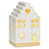 ROOST Windlicht Haus 10x18x9cm 10040031 Keramik, weiss