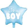 PARTYDECO Folienballon 45cm FB22P-001J It's a boy blau