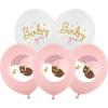 PARTYDECO Ballons 30cm SB14P3370006 Baby Girl, rosa 6 Stück