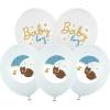 PARTYDECO Ballons 30cm SB14P3380006 Baby Boy, blau 6 Stück