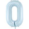 PARTYDECO Folienballon Ziffer 0 72cm FB230P0001J hellblau