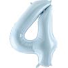 PARTYDECO Folienballon Ziffer 4 72cm FB230P4001J hellblau