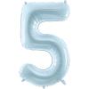 PARTYDECO Folienballon Ziffer 5 72cm FB230P5001J hellblau