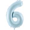 PARTYDECO Folienballon Ziffer 6 72cm FB230P6001J hellblau