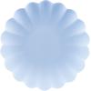 PARTYDECO Teller Rüsche 22cm TPL1-011 hellblau 4 Stück