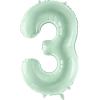 PARTYDECO Folienballon Ziffer 3 72cm FB230G-3-012 hellgrün