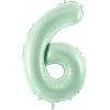 PARTYDECO Folienballon Ziffer 6 72cm FB230G-6-012 hellgrün