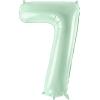 PARTYDECO Folienballon Ziffer 7 72cm FB230G-7-012 hellgrün