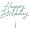 PARTYDECO Caketopper 16.5cm KPT79-012 Happy Birthday hellgrün