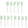 PARTYDECO Kerzen Happy Birthday SCS-13-102 hellgrün