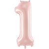 PARTYDECO Folienballon Ziffer 1 72cm FB230P1081J rosa