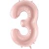 PARTYDECO Folienballon Ziffer 3 72cm FB230P3081J rosa