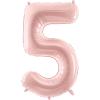 PARTYDECO Folienballon Ziffer 5 72cm FB230P5081J rosa