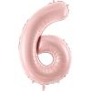 PARTYDECO Folienballon Ziffer 6 72cm FB230P6081J rosa