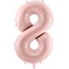 PARTYDECO Folienballon Ziffer 8 72cm FB230P8081J rosa