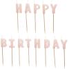 PARTYDECO Kerzen Happy Birthday SCS-13-081 rosa
