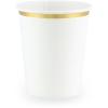 PARTYDECO Becher 260ml KPP30008EU1 weiss/gold 6 Stück