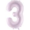 PARTYDECO Folienballon Ziffer 3 72cm FB230G-3-014 lila