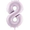PARTYDECO Folienballon Ziffer 8 72cm FB230G-8-014 lila