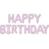 PARTYDECO Folienballon 340x35cm FB6T-014 Happy Birthday lila