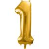 PARTYDECO Folienballon Ziffer 1 86cm FB1M-1-019 gold