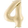PARTYDECO Folienballon Ziffer 4 72cm FB230P-4-013 beige