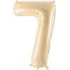 PARTYDECO Folienballon Ziffer 7 72cm FB230P-7-013 beige