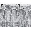 PARTYDECO Partyvorhang 100x200cm CRT3M-018 Metallic silber