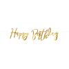 PARTYDECO Girlande Happy Birthday 62cm GRL75-019M gold