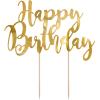 PARTYDECO Caketopper 22.5cm KPT11-019M Happy Birthday gold