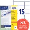 AVERY ZWECKFORM Universal-Etikett. 70x50,8mm 3669 weiss 1500 Stk./100 Blatt