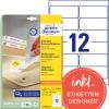 AVERY ZWECKFORM Universal-Etikett. 99,1x42,3mm L4743REV-25 weiss 360 Stk./25 + 5 Blatt