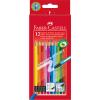 FABER-CASTELL Radierbare Farbstifte 116612 sechskant, 12 Farben