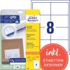 AVERY ZWECKFORM Universal-Etiketten 97x67,7mm 4782 weiss 240 Stk./25 + 5 Blatt