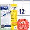 AVERY ZWECKFORM Universaletiketten 105x48mm 6175 weiss 360 Stk./25 + 5 Blatt
