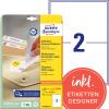 AVERY ZWECKFORM Universaletik. 199,6x143,5mm L4734REV-25 weiss 60 Stk./25 + 5 Blatt