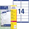 AVERY ZWECKFORM Adressetiketten 99,1x38,1mm L7163-100 weiss 1400 Stk./100 Blatt