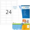 HERMA Universal-Etikett. 64,6x33,8mm 4262 weiss 2400 St./100 Blatt