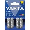 VARTA Batterie Lithium AA,1,5V 6106301404 2900 mAh 4 Stück
