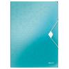 LEITZ Gummibandmappe WOW A4 45990051 eisblau für 150 Blatt