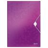 LEITZ Gummibandmappe WOW A4 45990062 violett für 150 Blatt