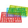 WESTCOTT Zeichenschablone 50cm E-10600 00 A-Z, 0-9 blau/rot/grün