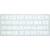 WESTCOTT Zeichenschablone 10mm E-10610 00 A-Z, 0-9 transparent