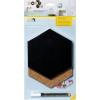SECURIT Kreidetafel/Kork Set HEXAGON FB-CB-HEX schwarz 20x23x2cm