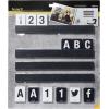 SECURIT Buchstabenleiste, Set 1m LES-BL-100 schwarz 2.5x25x1cm
