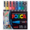 UNI-BALL Marker Posca 0.9-1.3mm PC-3M 8C 8 Farben ass.
