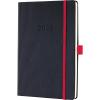 CONCEPTUM Wochenkalender 2026 C2608 1W/2S schwarz/rot 21.3x14.8cm