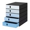 STYRO Systembox styroval 24x33x32cm 14-8000.93 blau/schwarz 5 Schubladen