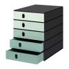 STYRO Systembox styroval 24x33x32cm 14-8000.95 grün/schwarz 5 Schubladen